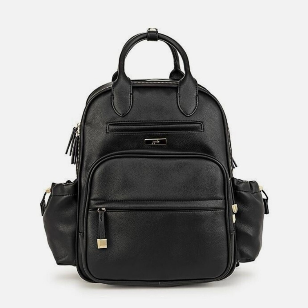 JuJuBe Million Pockets Faux Leather Diaper Bag (like new)